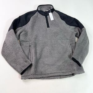 Outerknown Gray and Black Zip Up Sweater